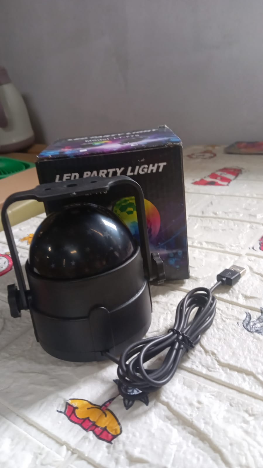 7549 Dj Light Party Disco Light For Home Party Led Disco Ball Colors Pattern Modes Dancing Light For Room Rotating Bulb Magic Lights For Diwali Wedding Holiday Party Party Gift Kids Birthday